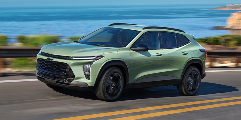 A 2025 Chevrolet Trax speeding down the road in Buellton, CA