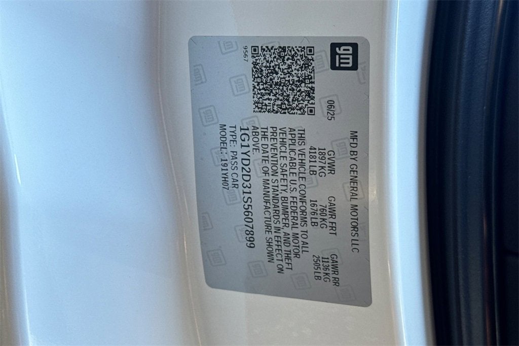 2025 Chevrolet Corvette Z06 1LZ