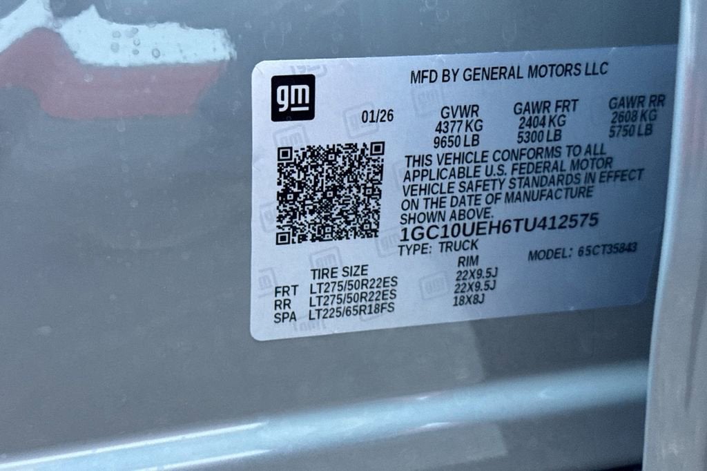 2026 Chevrolet Silverado EV WT - Standard Range