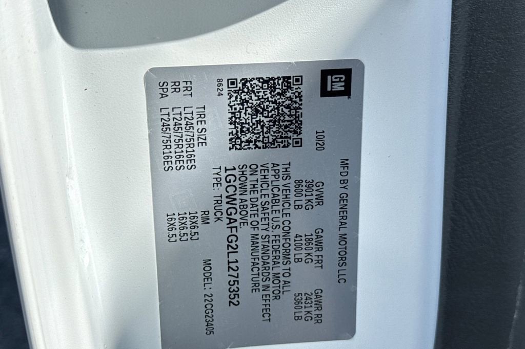 2020 Chevrolet Express Cargo 2500 WT