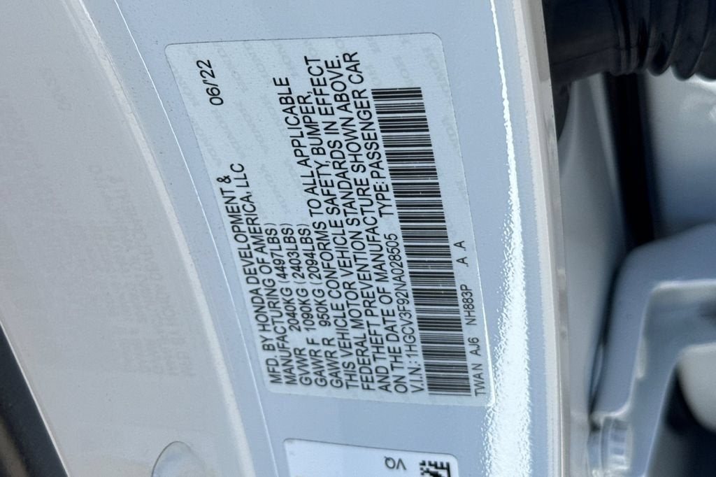 2022 Honda Accord Hybrid Touring