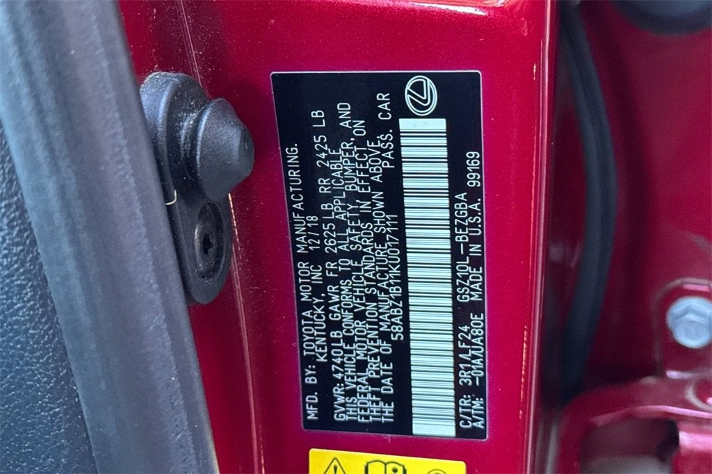 2019 Lexus ES ES 350