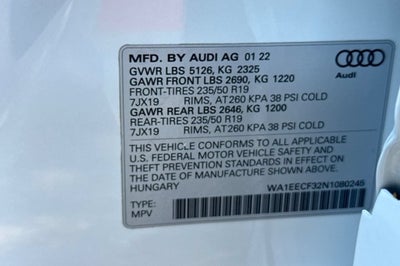 2022 Audi Q3 S line Premium Plus