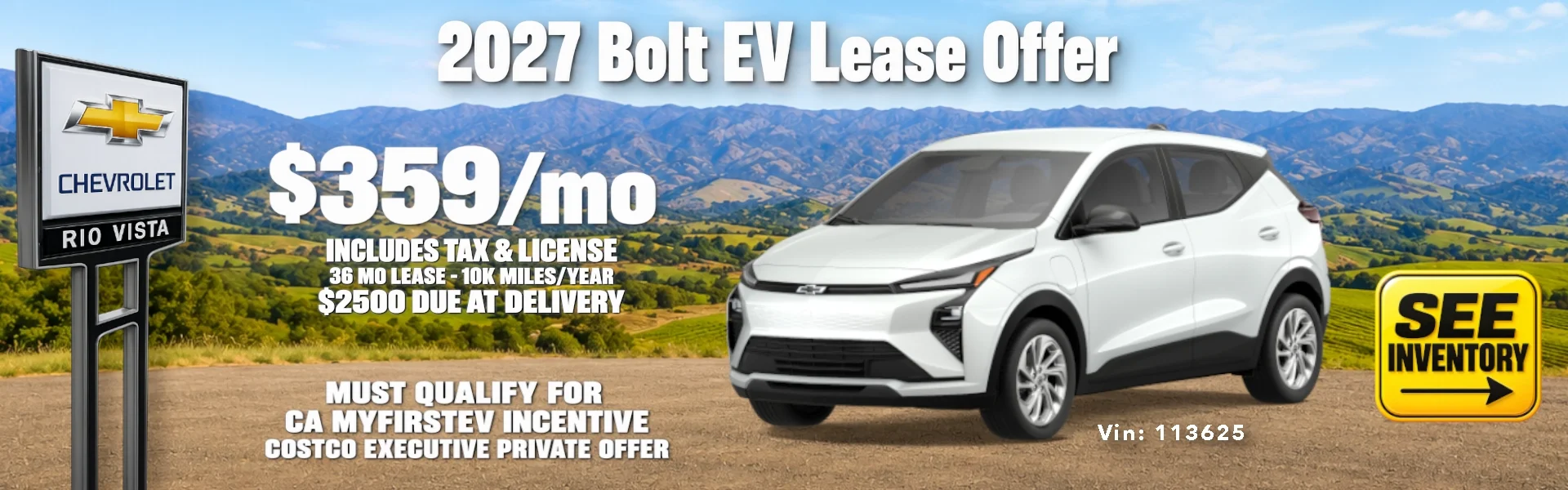 Chevy Bolt Special Lease Offer 